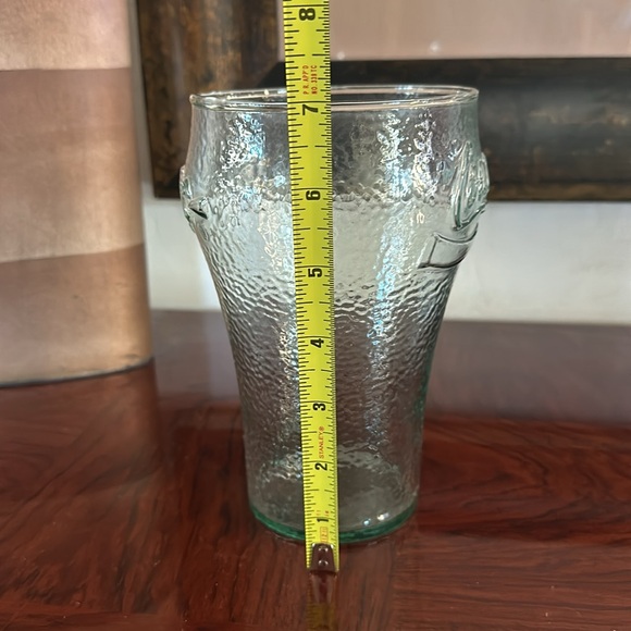Coca Cola *Vintage* 7" Over-Sized Large Embossed Ripple Drinking Glass - Picture 7 of 7